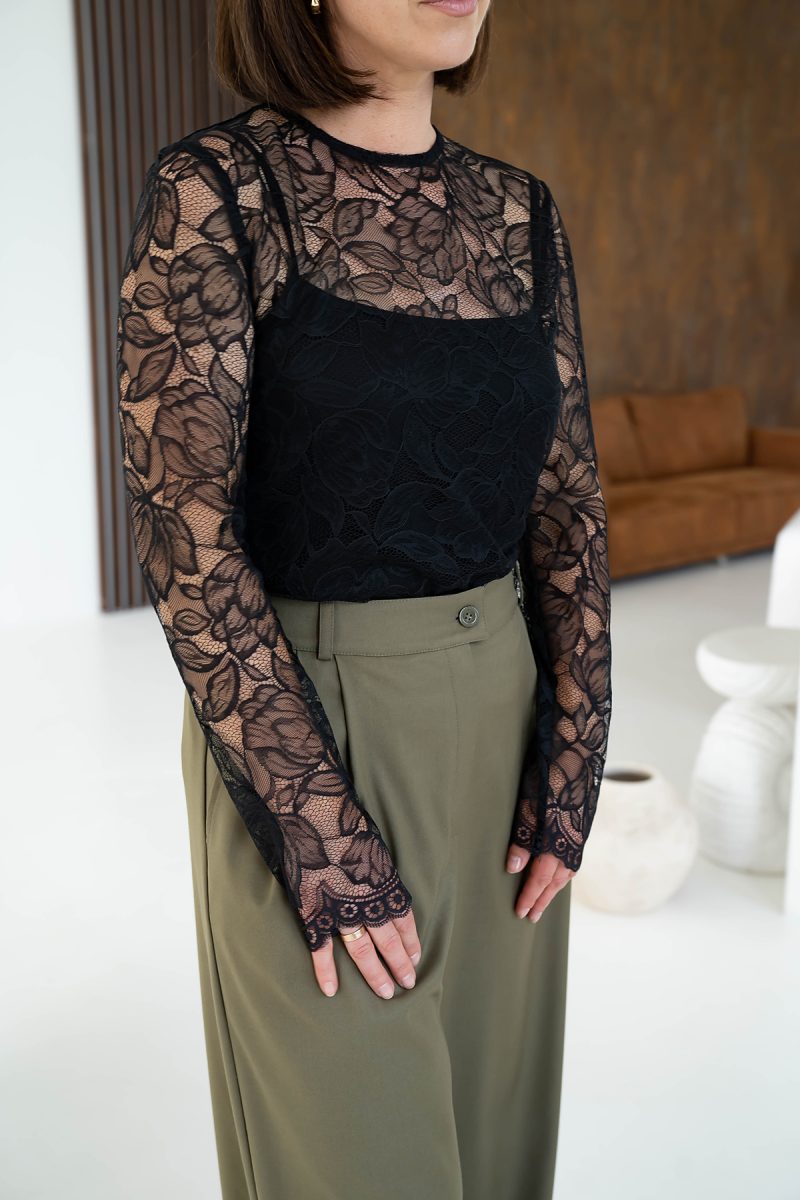 JASMINE lace top- black - Image 6