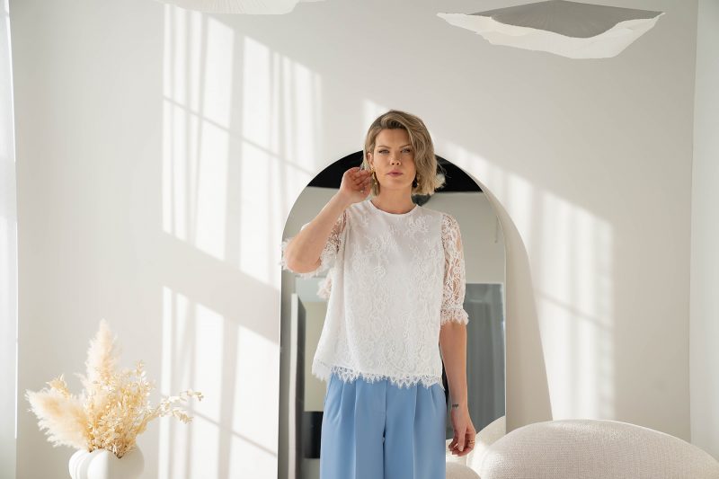 ELLA lace blouse-white - Image 4