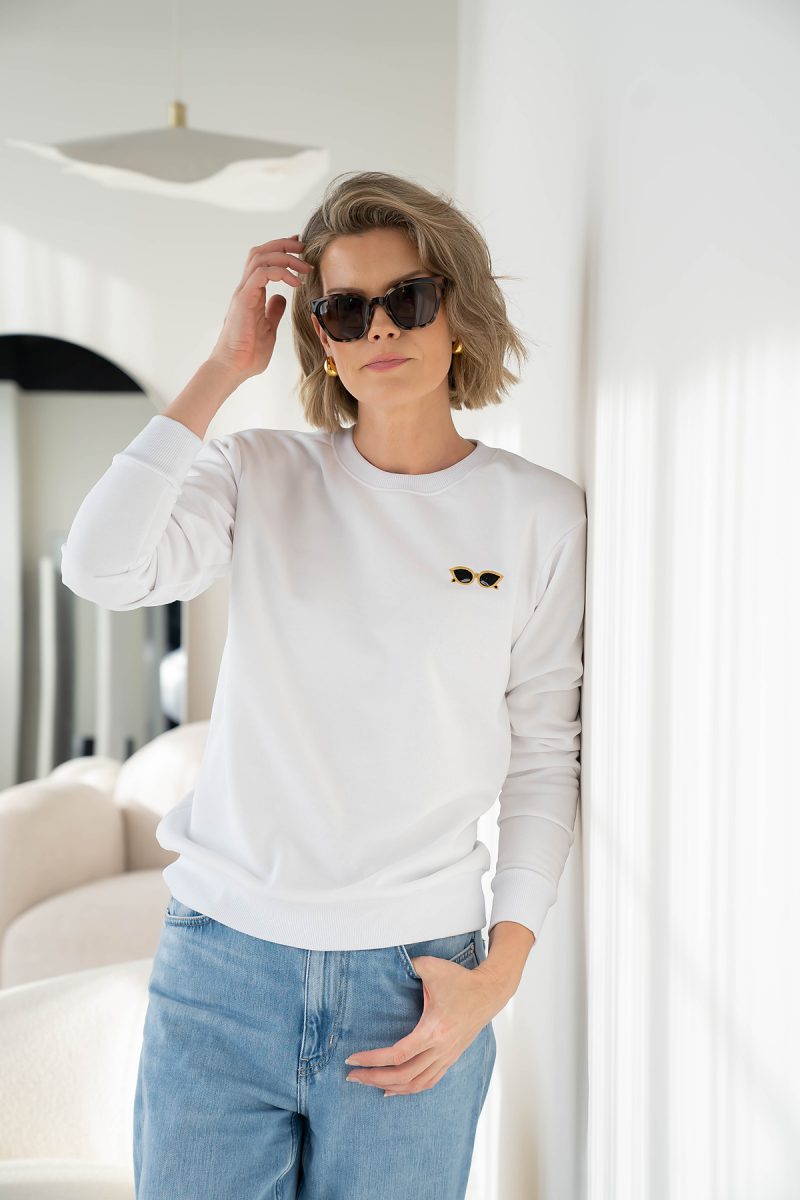 Sweater with sunglasses